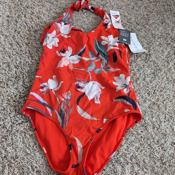 Athleta NWT Halter 1pc Floral Swimsuite Sz XS - Picture 2 of 8